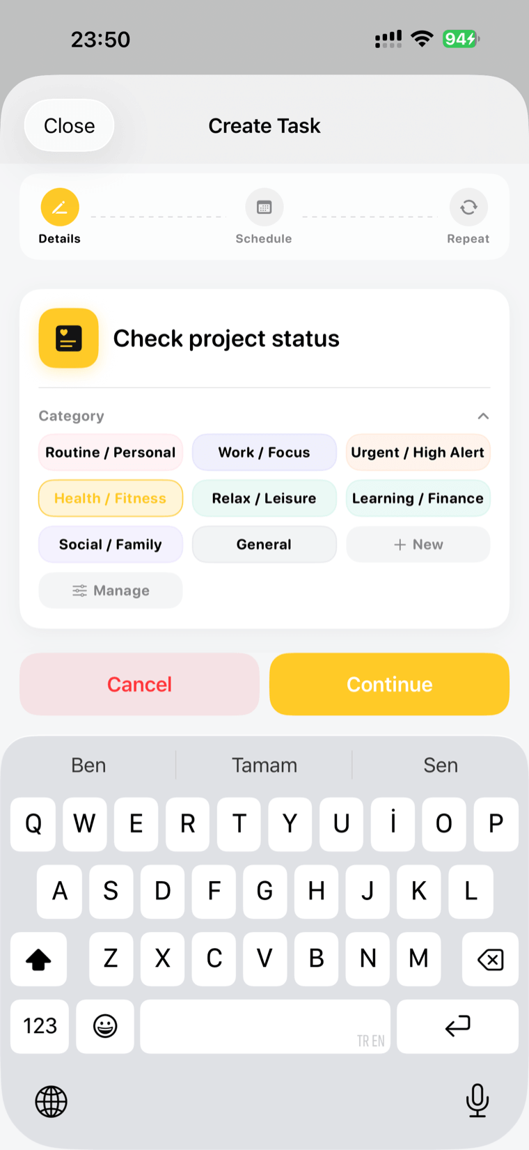 Kahya create-task editor